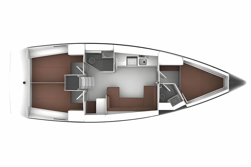 Zadar Sailboat 3 cabin 7 berths 7 guests 12.35 m Listing Number: #7019 2