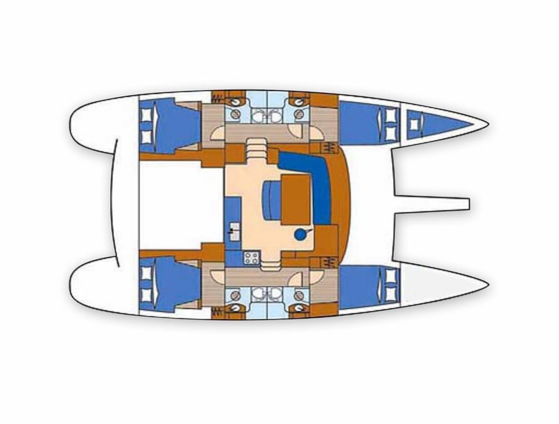 Trogir Katamaran 5 kabin Konaklama 11 kişi Seyir 11 kişi 13.61 m İlan No: #7348 2