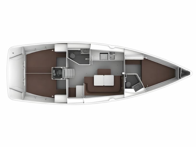 Gesplitst Zeilboot Cabine 3  8  slaapplaatsen 8  gasten 12.35 m Lijstnummer: #7727 4