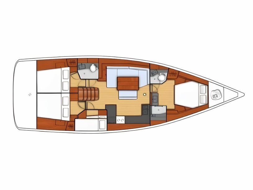 Split Voilier Cabine 4  Couchettes 9  Invités 9  14.27 m Numéro de l'annonce: #7742 2