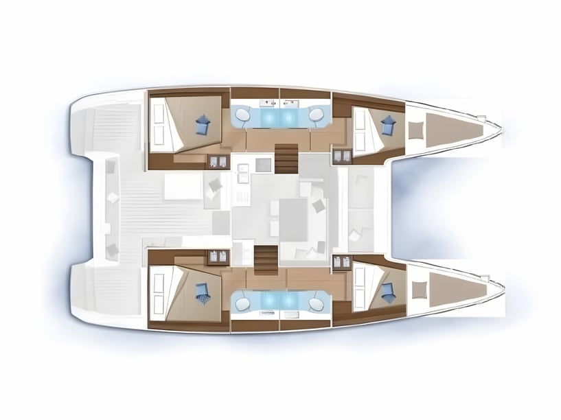 Kaštel Gomilica Catamaran Cabine 6  Couchettes 12  Invités 12  11.74 m Numéro de l'annonce: #7768 2