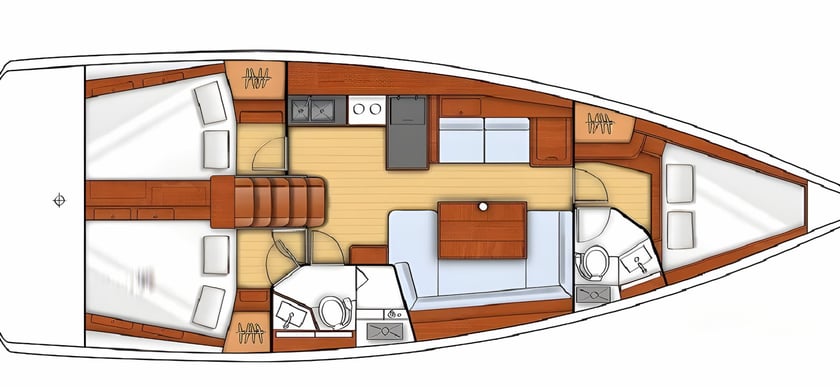 Split Voilier Cabine 3  Couchettes 8  Invités 8  11.5 m Numéro de l'annonce: #7769 2