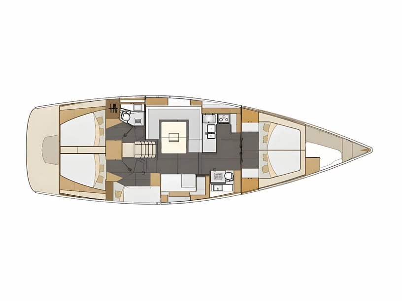 Split Voilier Cabine 5  Couchettes 12  Invités 12  15.2 m Numéro de l'annonce: #7775 2