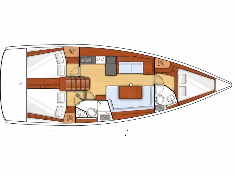 Sukošan Segelboot 3 Kabine 8 Liegeplätze 8 Gäste 11.55 m Nummer des Inserats: #7813 2