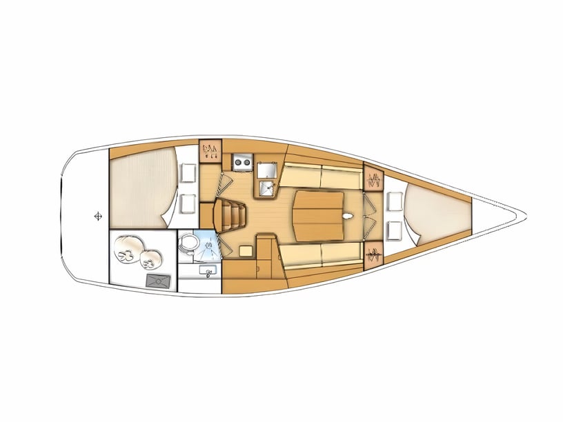 Jezera Segelboot 2 Kabine 6 Liegeplätze 6 Gäste 10.85 m Nummer des Inserats: #7920 2