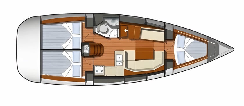 Lavrion Barca a vela cabina 3  cuccette 6  6  ospiti 10.57 m Numero dell'inserzione: #928 2
