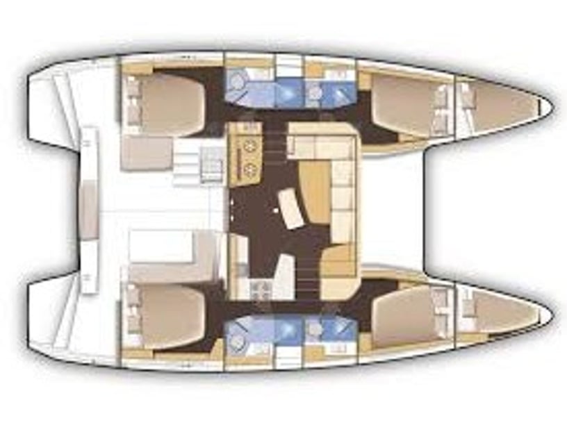 Martinique Katamaran 6 kabin Konaklama 10 kişi Seyir 12 kişi 12.8 m İlan No: #991 3